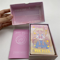 Cartes de tarot personnalisées, conception sur mesure, impression de cartes de tarot en plastique, bords dorés colorés