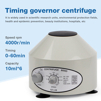 Centrifugeuse de laboratoire en gros, basse vitesse, 6 tubes de 10 ml, centrifugeuse de bureau avec minuterie et contrôle de la vitesse, équipement de laboratoire