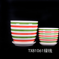 Ventes en gros de pots à plantes en céramique vernissée de style chinois vintage, avec trou de drainage, auto-arrosants, écologiques, biodégradables et durables