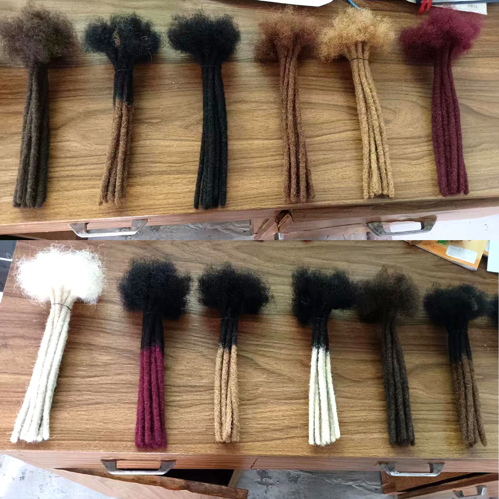 6-30 Zoll 0,2/0,4/0,6/0,8 cm Handgemachte Ombre Loc Extension Echthaar für Männer und Frauen Echthaar Dread lock Extensions