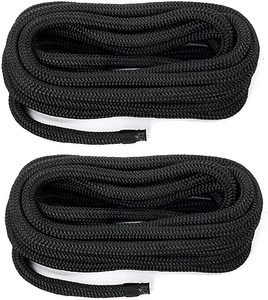 <span class=keywords><strong>Corde</strong></span> de quai en nylon tressé double pour bateau d'amarrage Logo personnalisé Noir, Bleu, Blanc perle, Gris marin - Product Image 6