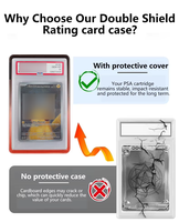 360 °   Protection intégrale pour cartes gradées : Étui antichoc en TPU anti-UV et anti-jaunissement pour étuis de protection PSA CGC 35PT pour cartes sportives