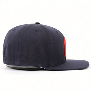 Casquette Snapback Hip Hop Homme Personnalisée OEM, Haute Qualité, 6 Panneaux Structurés, Logo Brodé 3D en Acrylique, Bleu Foncé - Product Image 5