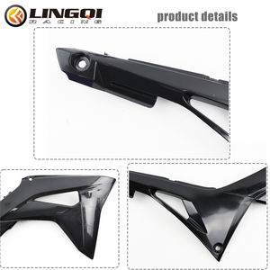 LINGQI Racing PP Plastic Front Side <span class=keywords><strong>Fender</strong></span> Body Guardabarros Kit para 49CC Teenager Dirt Pit Bike Componentes de motocicleta - Product Image 4
