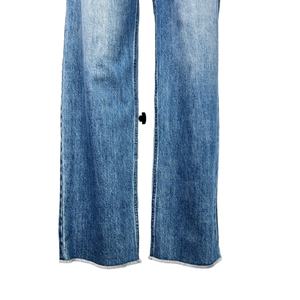 Jeans de mezclilla casuales para mujer, diseño personalizado de fábrica, lavados, de cintura alta, con pierna acampanada, pantalones largos - Product Image 6
