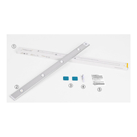 Lampu Kabinet Kamar Tidur Modern LED 3 Warna CCT Aluminium Sensor Gerak Lampu Malam USB Isi Ulang Ultra-tipis 20cm 30cm 60cm 80cm