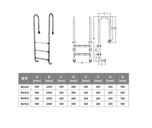 Xách tay thép không gỉ 2 3 4 5 bước có thể tháo rời mặt đất cầu thang với lan can cho Hồ bơi hồ bơi thang - Product Image 5