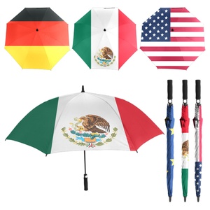 Paraguas de Golf con Bandera de México, Personalizado, Grande, Impermeable, Resistente al Viento, Diseño Patriótico con Emblema Nacional de Águila, Serpiente y Cactus, Recto - Product Image 5