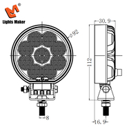 Luces LED Profesionales de 36W, Redondas de 3.6 Pulgadas, con Haz de Luz Amplio, para Camiones y Tractores de Uso Pesado, con Certificación E-Mark, 0705-3-36