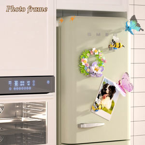 Decoración del hogar, modelo de bloques de construcción magnéticos 3D, marco de imagen de abejas girasoles, Mini juego de bloques de construcción - Product Image 4