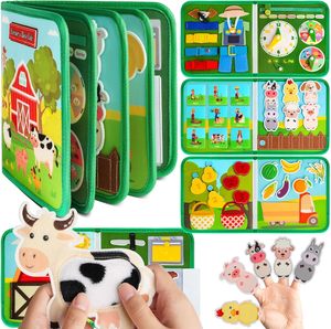 Jouets éducatifs Montessori pour <span class=keywords><strong>animaux</strong></span> de <span class=keywords><strong>ferme</strong></span>, <span class=keywords><strong>livre</strong></span> d'activités <span class=keywords><strong>en</strong></span> feutre polyester, <span class=keywords><strong>livre</strong></span> silencieux pour tout-petits - Product Image 2