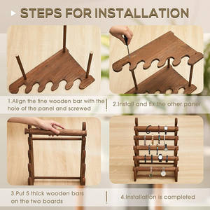 Maison <span class=keywords><strong>Detor</strong></span> rustique 5 niveaux porte-bracelet bracelets montres stockage organisateur en bois bijoux présentoir - Product Image 5