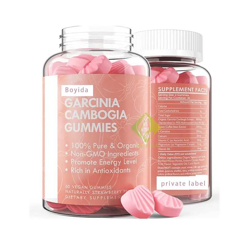 OEM Garcinia 과일 지방 연소 Gummies 순수 추출물 Garcinia Cambogia 지원 슬리밍 체중 감량 Gummies