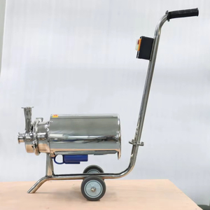 0.75KW 120V/60HZ Monophasé Sanitaire En Acier Inoxydable SS304 Tri Pince Pompe <span class=keywords><strong>À</strong></span> Lait Pompe Centrifuge Avec Chariot - Product Image 2