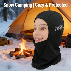 Pasamontañas de Invierno para Montar a Caballo, Cortavientos, Cálido, de una Pieza, de Forro Polar/Terciopelo, Unisex, Gorro de Bandito, Spandex/Poliéster, Pasamontañas Cálido - Product Image 5