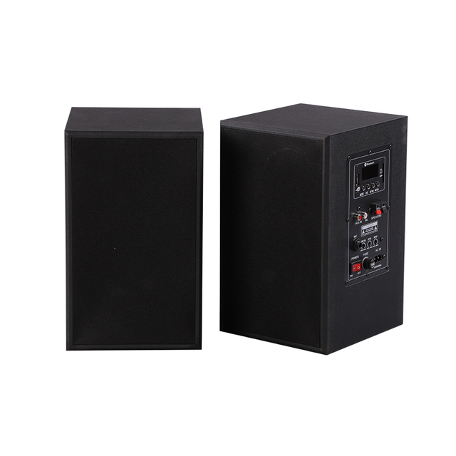 KC-138 Premium 30 Watt Home Theater Stereo Sound System Wooden Boxes Bookshelf Active Pair Speakers Pairing Speakers