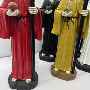 Estatuilla de Resina Personalizada de Fábrica de la Santa Muerte, Figura Religiosa de Pie de la Parca - Product Image 6