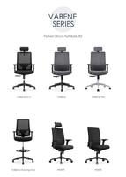 Chaise de bureau ergonomique moderne ORCCO, multifonctionnelle, dossier moyen, pivotante, en maille, pour cadre dirigeant