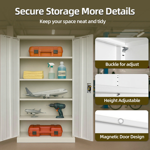 Myoubao văn phòng lưu trữ tủ nhà để xe kim loại Tủ hồ sơ tủ khóa với khóa, có thể điều chỉnh kệ cho nhà văn phòng - Product Image 3