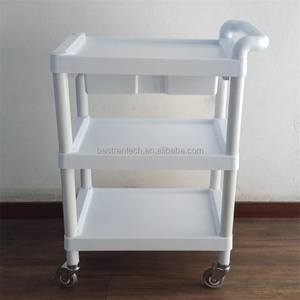 BT-UY006 bệnh viện ba kệ giỏ hàng kích thước nhỏ ABS tiện ích xe đẩy thuốc, lâm sàng điều dưỡng Xe đẩy bệnh viện xe đẩy y tế - Product Image 5