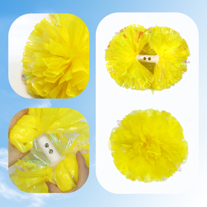 Ponpon Personalizzati per Cheerleading in Plastica Ecologica Metallizzata Color Macaron <span class=keywords><strong>da</strong></span> 4/6/8/10/12 Pollici - Product Image 4