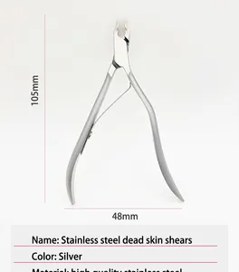 High Quality Curved Handle With Precise Tip 4mm Size Scissors Cuticle Nail Nipper Nail Cuticle Cutter