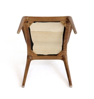 Fauteuil de bureau moderne nordique en bois massif avec dossier confortable pour hôtel et usage domestique