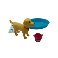 Ensemble de jeu de bain amusant pour enfants avec mini baignoire en PVC, éponge, bouteille de shampoing, accessoires, figurines d'animaux et jouets