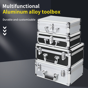 Bạc Matte kết thúc nhôm công cụ lưu trữ trường hợp OEM chất lượng cao khóa trường hợp nhỏ xách tay nhôm công cụ Mang trường hợp - Product Image 2