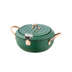 Tempura Deep Fryer Mini Electric Non Stick Pan Round Multifunctional Oil <b>Saving</b> Temperature Controlled Frying <b>Pot</b> - Product Image 1