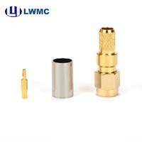 Connecteur mâle SMA LWMC à sertir pour câble LMR240 et câble de 5 mm, jusqu'à 3 GHz, VSWR 1.2 max.