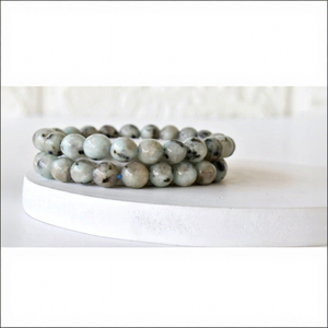 Pulsera de Piedras Preciosas de Jaspe Kiwi Blanco Curativo, Forma de Corazón, Hecha a Mano, para Aniversario, del Mejor Proveedor - Product Image 1