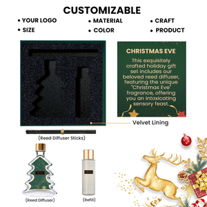 Mộc Lan Sang Trọng Reed Khuếch Tán Thiết Lập Giáng Sinh Phiên Bản Làm Mát Không Khí Món Quà Thiết Lập Với Lâu Dài Hương Thơm Khuếch Tán Bán Buôn - Product Image 3