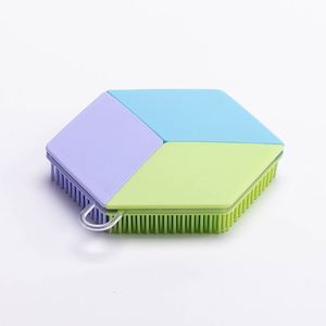 New Silicone Bath & Shampoo <b>Brush</b>, Soft Bristles Facial & Body Cleansing <b>Brush</b>, Gentle Skin Massage, Deep Clean - Product Image 3