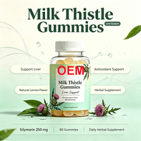 Complément alimentaire à base de chardon-marie, extrait végétalien, gommes pour le soutien du foie, vitamines pour adultes, digestion hépatique, gommes au chardon-marie
