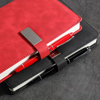 Carnet de notes personnalisé avec stylo, format A5, en cuir, personnalisable
