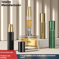Haut de gamme Portable 5ml parfum décanter bouteille en aluminium vis 10ml fond recharge parfum vaporisateur bouteille personnalisable voyage boîte-cadeau