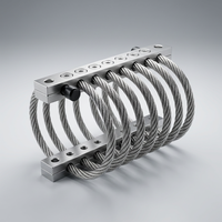 Amortisseur personnalisé JGX-0648D-30A en acier inoxydable/aluminium pour équipement de contrôle des vibrations dans la construction navale ISO9001:2015