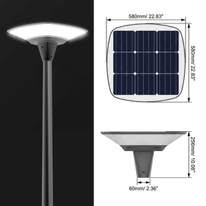Farola Solar Autolimpiante de 45W 5000LM, Lámpara LED para Exteriores con Poste, IP65, Batería de 438WH, 5-10 °   Panel de Drenaje para Área de Estacionamiento en Carretera - Product Image 6