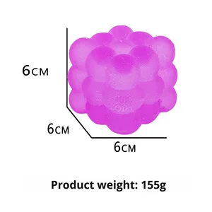 Vente en gros de jouets anti-stress souples en TPR, en forme de grappe de raisin transparente de 6 cm, en maltose Taba, assortis, pour les fêtes d'enfants - Product Image 2