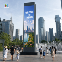 Écran LED urbain P5, écran publicitaire LED extérieur, panneau d'affichage numérique pour utilisation en extérieur dans les centres commerciaux et les bâtiments