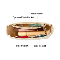 Organizer Tas Felt, Sisipan Tas, Penata Tas, Tas Dalam Tas, Pelapis Tas Tote untuk Wanita, Kosmetik