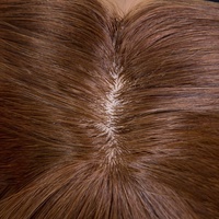 Toupet de cheveux humains européens Remy, entièrement noué à la main, base en soie, partie supérieure de cheveux, couleur brune, cheveux humains vierges, topper de cheveux humains PST-19
