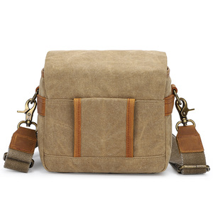 Sac à bandoulière pour appareil photo, petit format, imperméable, en toile cirée vintage, pour femmes et hommes - Product Image 3