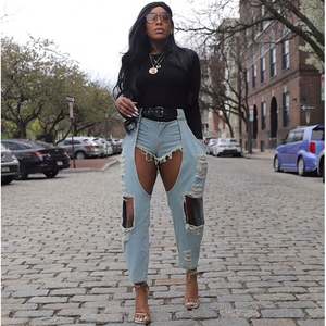 <span class=keywords><strong>กางเกง</strong></span><span class=keywords><strong>ยีน</strong></span><span class=keywords><strong>ส์</strong></span>ผู้ชายสีดำขาดรุ่ยแต่งปะ ทรงสลิมฟิต แฟชั่นสกินนี่ยีน<span class=keywords><strong>ส์</strong></span> ผ้ายืด - Product Image 3