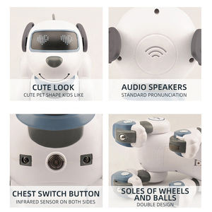 AiJH Stunt Dog RC <span class=keywords><strong>Robot</strong></span> <span class=keywords><strong>Jouet</strong></span>, Jouets Électriques Intelligents pour Chien, Jouets <span class=keywords><strong>Robot</strong></span> RC programmables par IA, qui marchent et dansent - Product Image 3