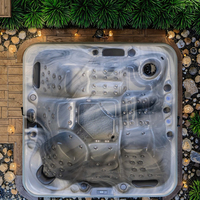 Baignoire spa masseur moderne baignoire autoportante baignoire hydro massage maison 5 personnes massage par air extérieur acrylique bains à remous nordiques