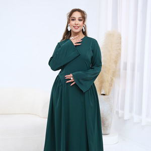 Robe Abaya Modeste à Manches Longues en Tissu Nida 6 Couleurs, Fournisseur d'Usine Yibaoli, Robe Islamique LR1155 - Product Image 2