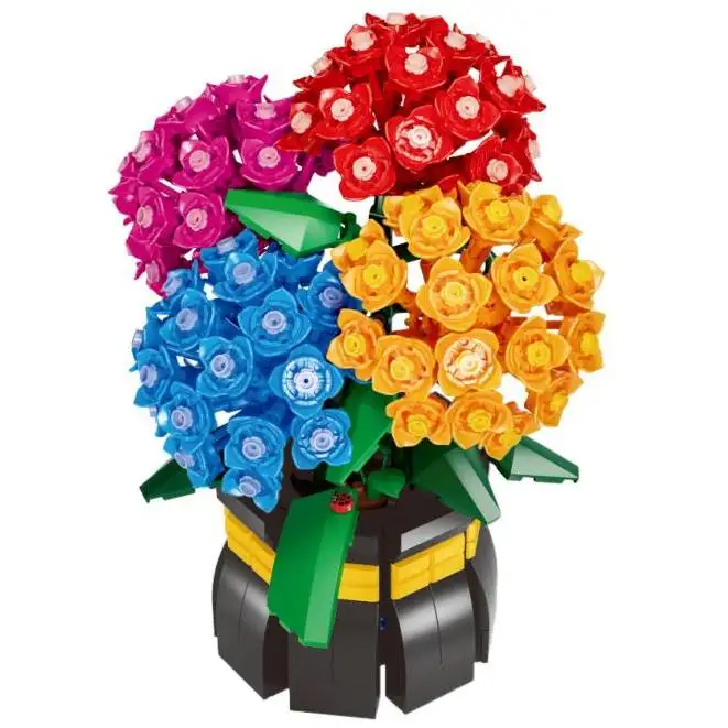 DK 3030 vendita calda blocchi di fiori serie bambini nuovi blocchi di costruzione creativi mini giocattoli fai da te per blocchi modello di costruzione giocattoli