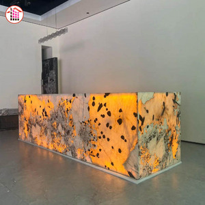 Isla <span class=keywords><strong>de</strong></span> Cocina <span class=keywords><strong>de</strong></span> Mármol Brasileño <span class=keywords><strong>Pandora</strong></span> <span class=keywords><strong>de</strong></span> Lujo con Efecto Retroiluminado, Piedra Natural Translúcida para Cocinas <span class=keywords><strong>de</strong></span> Villas y Vestíbulos <span class=keywords><strong>de</strong></span> Hoteles - Product Image 4